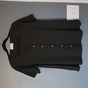 Black Button Top